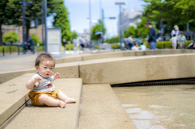 お子さんと水遊び2